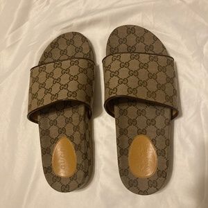 Gucci Men's GG Canvas Slide Sandals